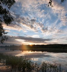Sunrise Over The River Royalty Free Stock Image Sunrise Over The River Royalty Free Stock Image