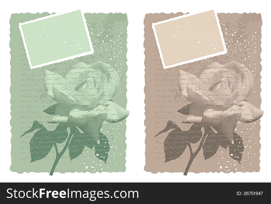 Romantic Card With Rose