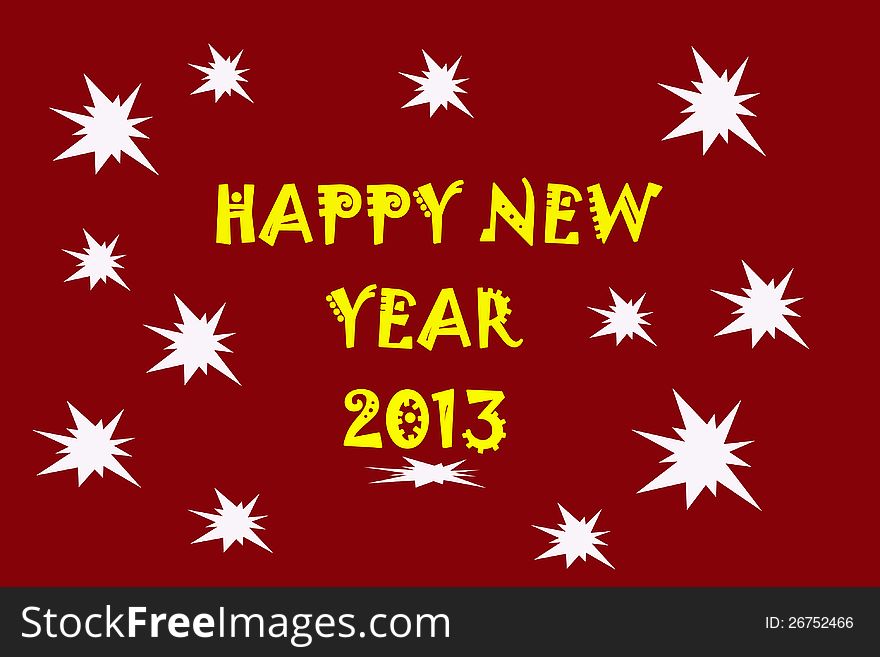 Happy new year 2013  card with special design