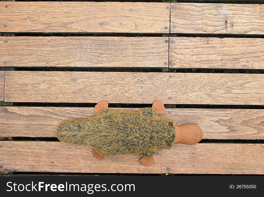 Old Wooden Background With Doll