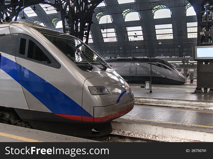 Train in Milan station