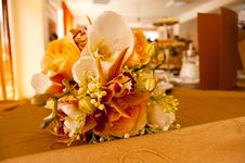 Bride And Groom Table With Bride S Bouquet Stock Photo Bride And Groom Table With Bride S Bouquet Stock Photo