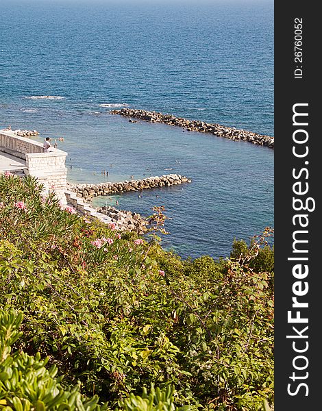 The beach of Ancona, Marche, Italy