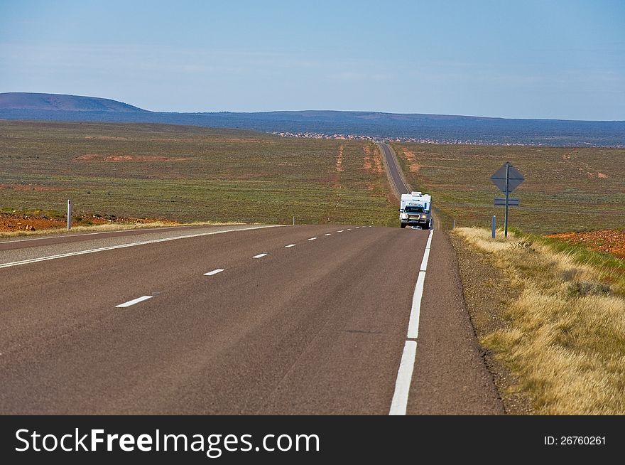 Stuart highway in southern australia. Stuart highway in southern australia