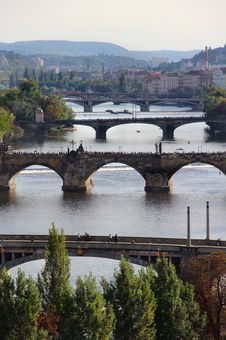 Prague Bridges Royalty Free Stock Photography Prague Bridges Royalty Free Stock Photography