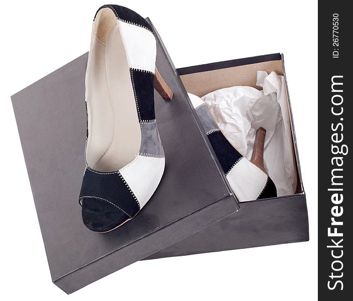 High Heels In A Box Isolated