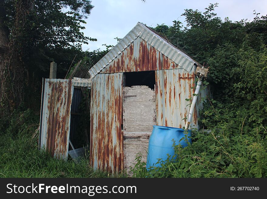 rusty shed on an allotment