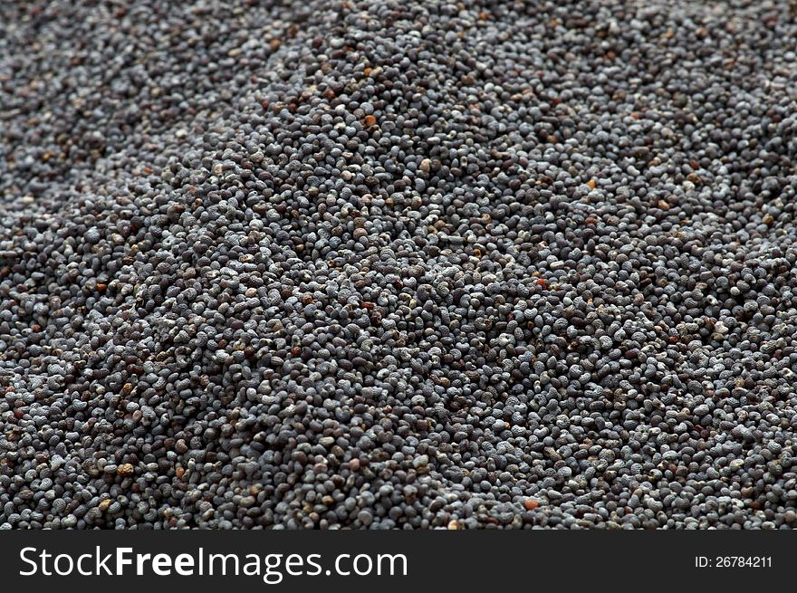 Poppy Seeds As Background