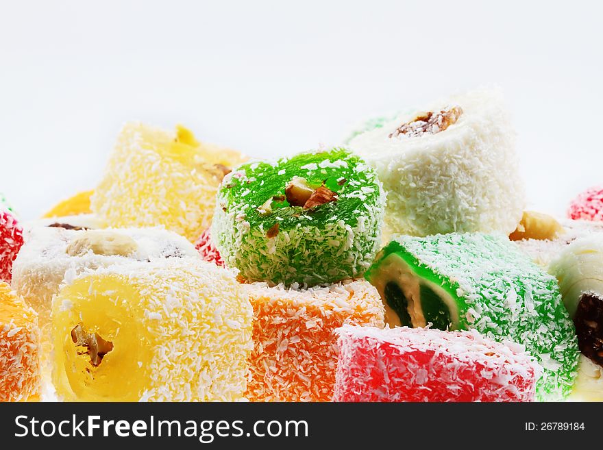 Assorted Turkish Delight bars(Sugar coated soft candy)