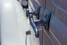 Chrome Door Handles On Antique Auto Stock Image Chrome Door Handles On Antique Auto Stock Image