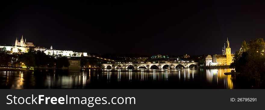 A night seen of Prague. A night seen of Prague