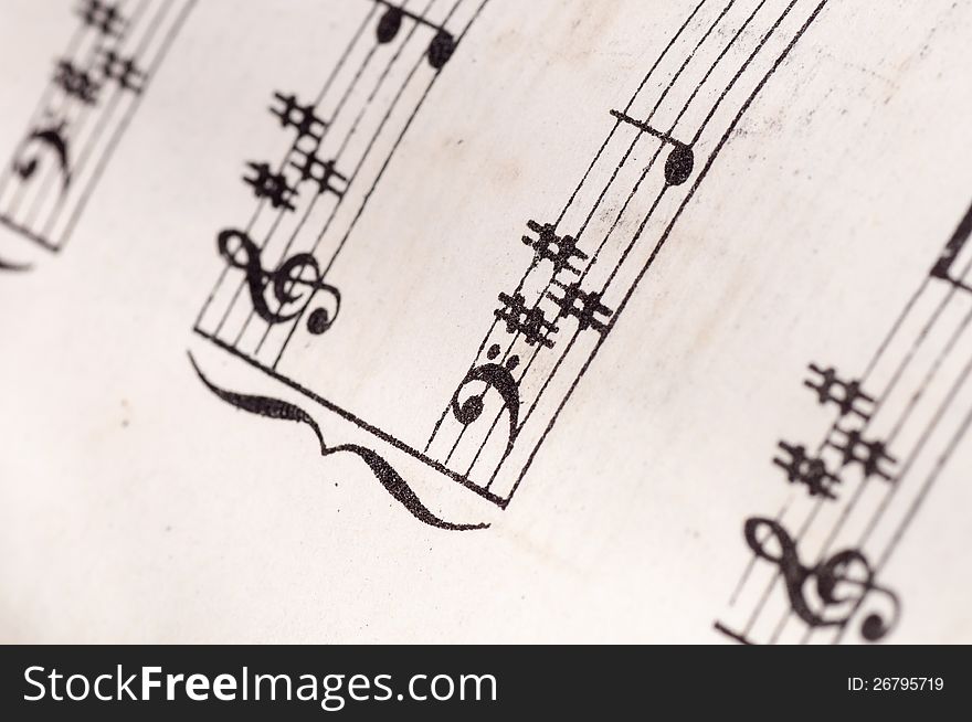 Old music notes