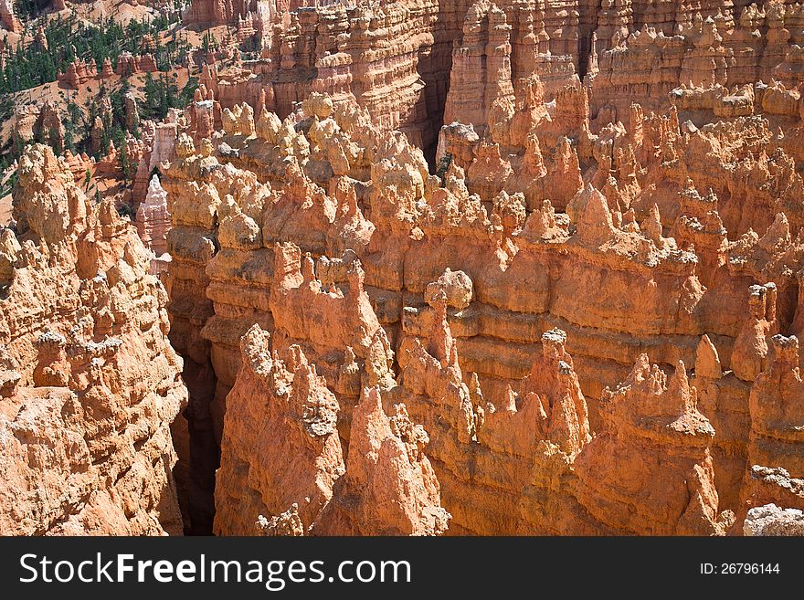 View of the bryce canyon