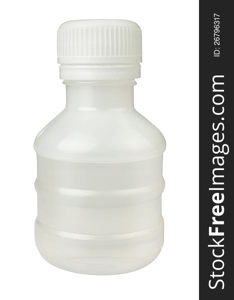 Glue bottle plastic on white background