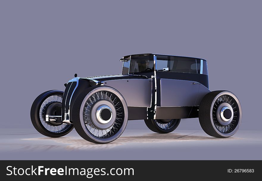 A classic car concept, designed in 3d. A classic car concept, designed in 3d