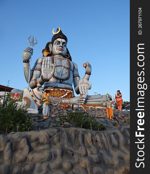 Lord shiva staue Koneswaram temple srilanka