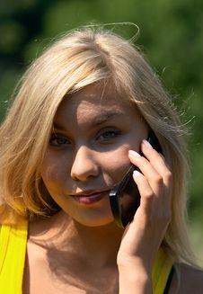Pretty Girl With Mobile Phone Stock Image Pretty Girl With Mobile Phone Stock Image