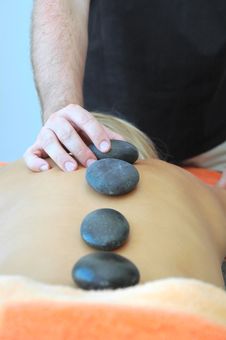 Hot Stones Massage Royalty Free Stock Photography Hot Stones Massage Royalty Free Stock Photography
