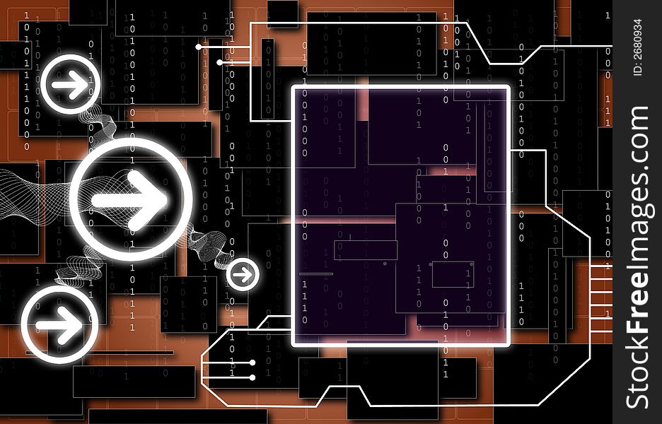 Abstract modern graphic binary code. Abstract modern graphic binary code