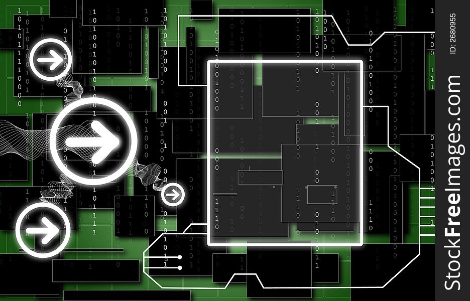 Abstract modern graphic binary code. Abstract modern graphic binary code