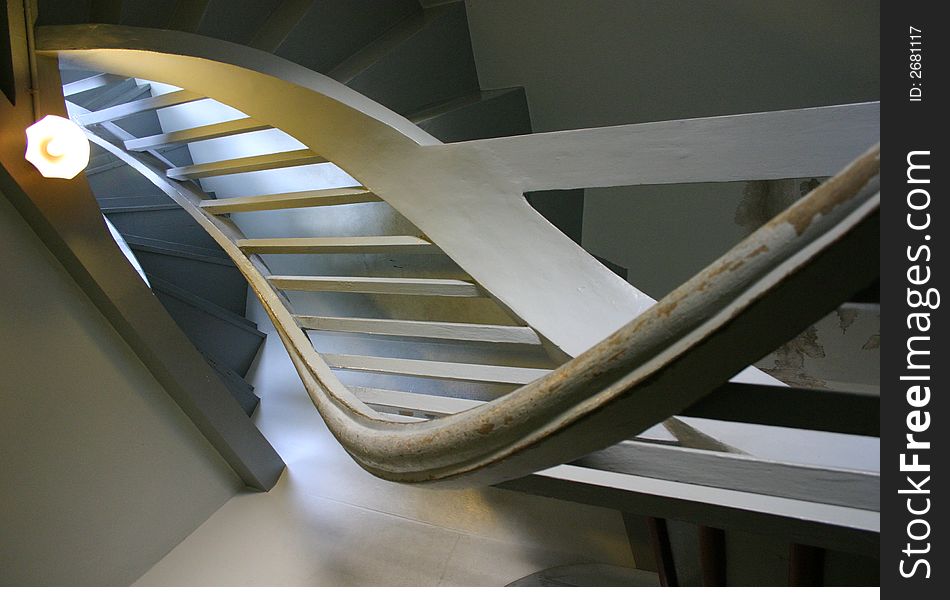 Spiral Stair With A Downlight
