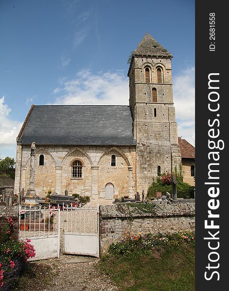 Village Church in Normandy, France. Village Church in Normandy, France