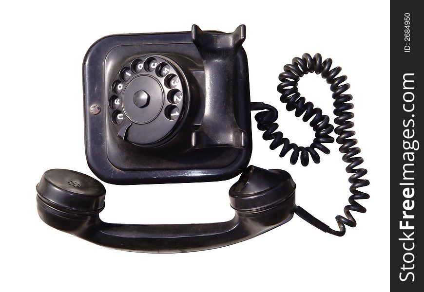 Vintage phone isolated on white background. Vintage phone isolated on white background
