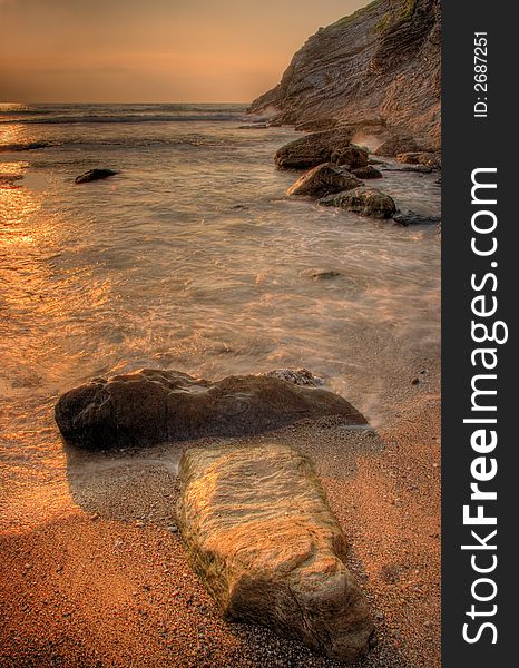 Lusty beach in Newquay, Cornwall, UK. Lusty beach in Newquay, Cornwall, UK