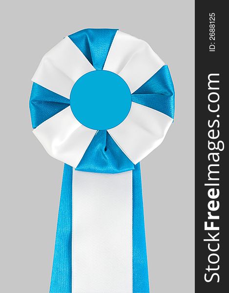 Blue-white award ribbon