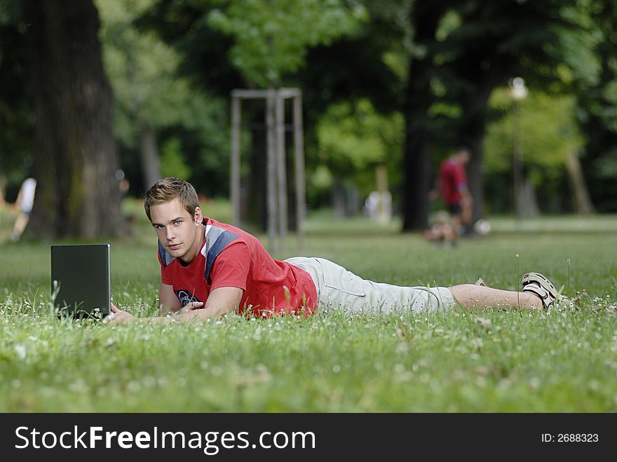 Young Man With Notebook