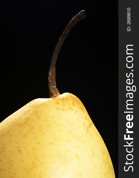 Chinese pear isolated on a black background