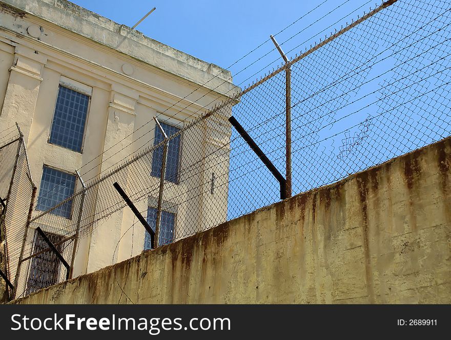 The famous Alcatraz prison in San Francisco Bay