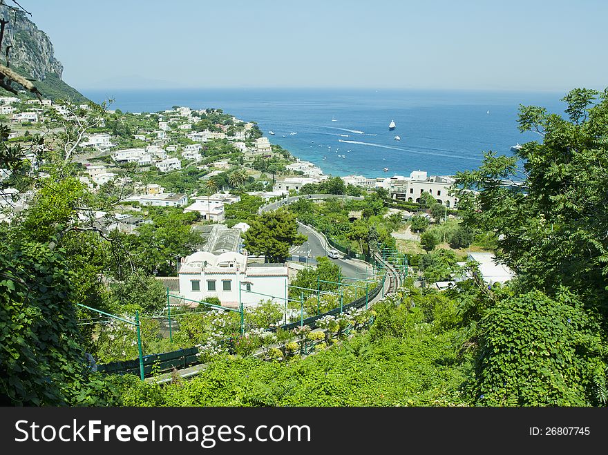 Summer view of isle of Capri, Naples, Italy. Summer view of isle of Capri, Naples, Italy