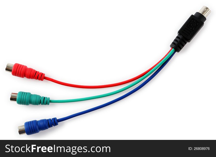 S-video 7-pin cable to Red-Blue-Green HDTV Cable. S-video 7-pin cable to Red-Blue-Green HDTV Cable