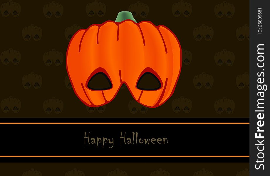 Halloween Card With Mask