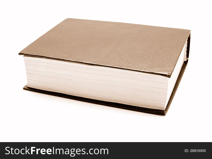 Closed book isolated on white background