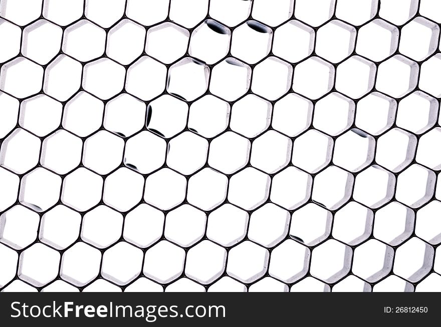 Honeycomb texture on white abstrct background