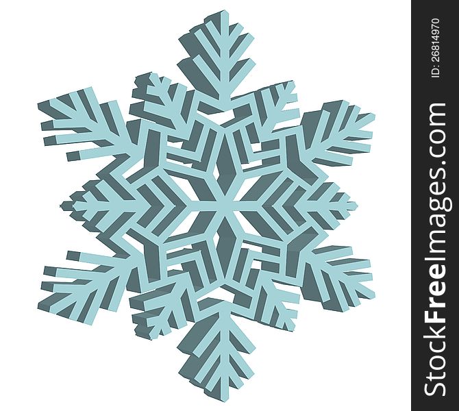 Decorative abstract snowflake.