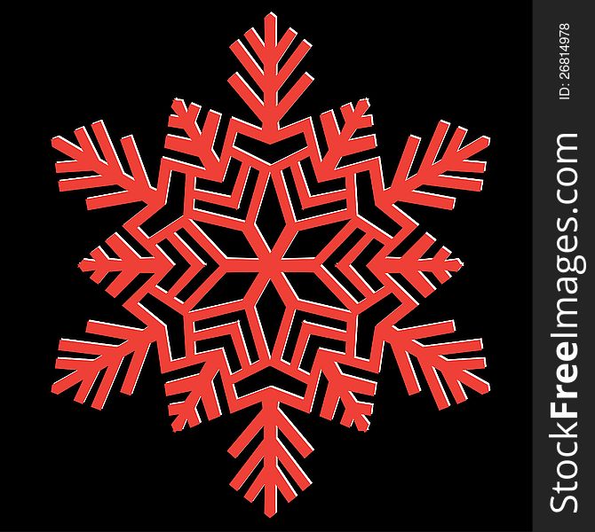 Decorative Abstract Snowflake.