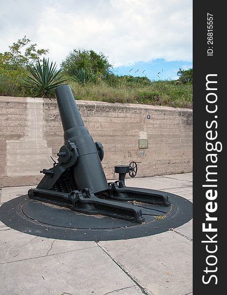 Vintage Cannon At Fort Desoto