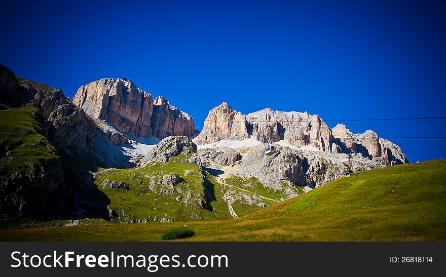 Piz Pordoi, Dolomiti Mountains In Italy