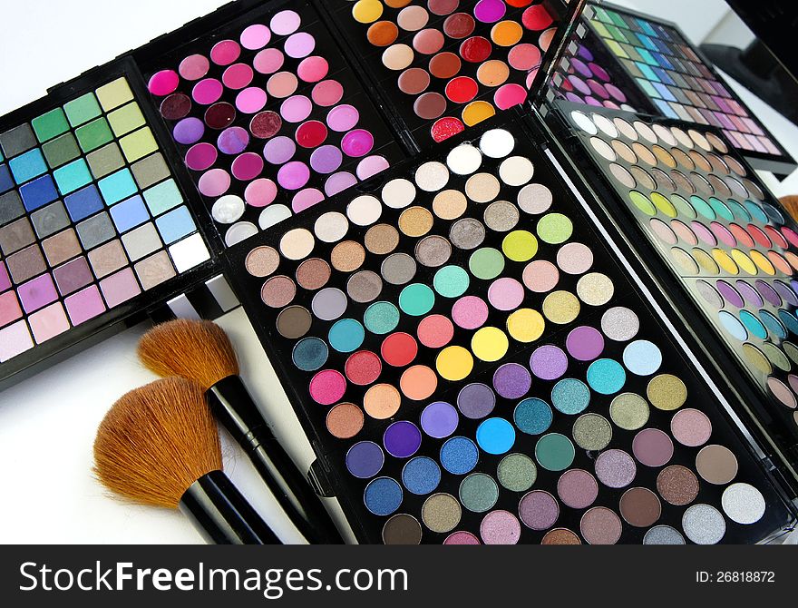 Make-up Palette And Brushes