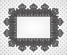Vintage Card With Chrochet Lace Frame Royalty Free Stock Images Vintage Card With Chrochet Lace Frame Royalty Free Stock Images