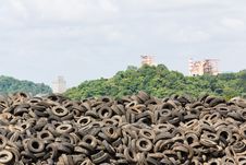 Old Tires Heap Stock Photography