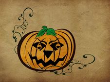 Vintage Halloween Pumpkin Background Royalty Free Stock Images