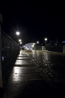 Tavira City Street By Night Royalty Free Stock Photography Tavira City Street By Night Royalty Free Stock Photography