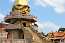 Middle Part Of Thai Pagoda Showing Naka S Stair Stock Photos Middle Part Of Thai Pagoda Showing Naka S Stair Stock Photos