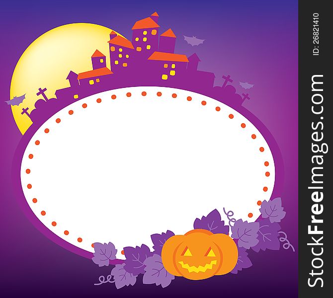 Illustration, template frame for a Halloween. Illustration, template frame for a Halloween.