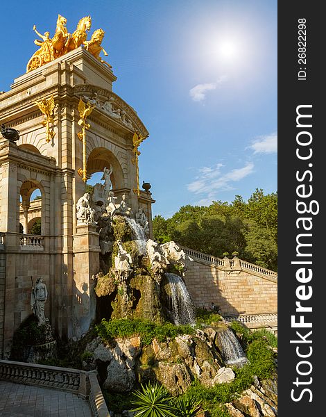 Fountain of Parc de la Ciutadella, in Barcelona, Spain