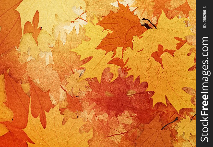 Colorful autumn maple leaves on grunge background. Colorful autumn maple leaves on grunge background.